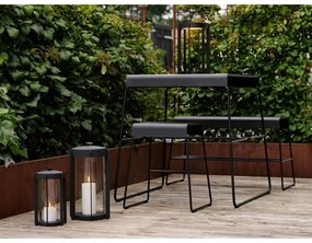 Fekete fém ülőkés cipőtartó A-Bench – Zone