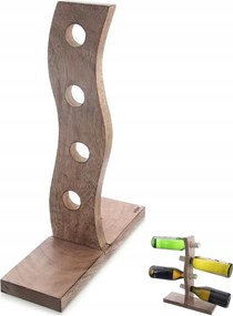 Bortartó Állvány Fa Könyvespolc 4 Palack Alkoholos Polc Fa