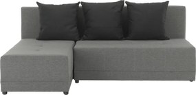 Sarokülőgarnitúra, szürke/fekete, balos, MEXX