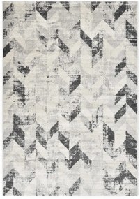 Szürke-fehér pp szőnyeg 160 x 230 cm