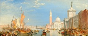 Kép - Joseph Mallord William Turner, Venice the Dogana and San Giorgio Maggiore, reprodukciók (120x50 cm)