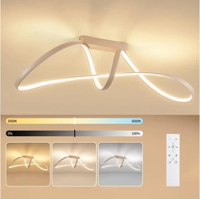 Brilagi-LED Fényerőszabályozható felületre szerelhető csillár TWISTER LED/60W/230V 3000-6000K bézs+távirányító