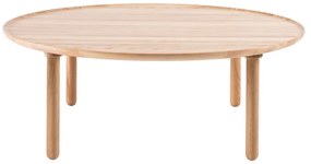 Natúr színű tölgyfa kerek dohányzóasztal ø 100 cm Mu – Gazzda