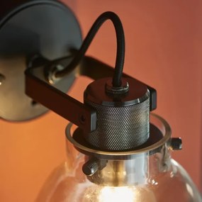 Endon 107011 - URBAN fali spotlámpa 1xE27/10W/230V fekete/füstös fekete