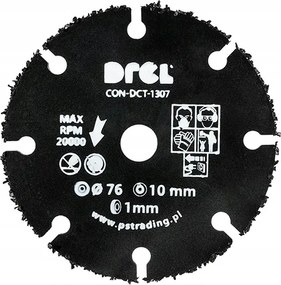 Körfűrész Pvc Fém Fa Vágótárcsa Fűrészgéphez 76 x 10mm Drel