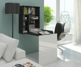 Számítógépasztal Harby fekete + fényes fehér. 780205