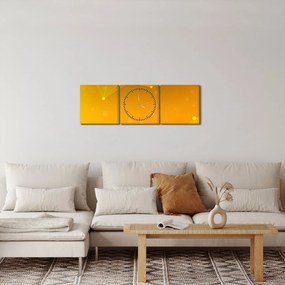 Absztrakt sárga kép (órával) (90x30 cm)