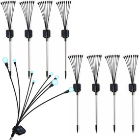 Napelemes Kerti Led Lámpák 8x Golyók Fa Fehér Hideg 8 db