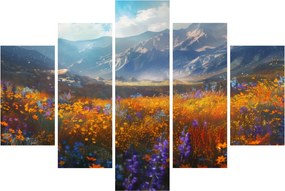 Kép - Festett hegyi táj II. (150x105 cm)