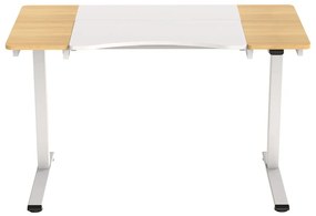 HALDEN íróasztal elektromos magasságállítással, 120x60 cm fehér-burlywood