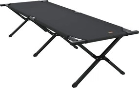 vidaXL Összecsukható Kemping Ágy Fekete 193 x 69 x 45 cm Oxford szövet