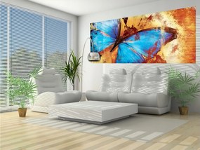 Fotótapéta Kék pillangó Vintage Elegancia és nyugalom 250x104 +ragasztó