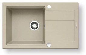 Pyramis 70083601 - SPARTA PLUS LUX 78x48 cm gránit konyhai mosogató, bézs