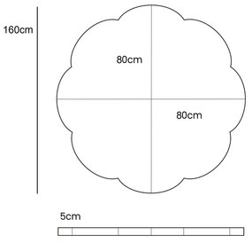 Világos rózsaszín játszószőnyeg 160x160 cm – Meowbaby