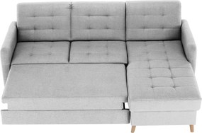 Univerzális sarokgarnitúra, világosszürke, VISBY