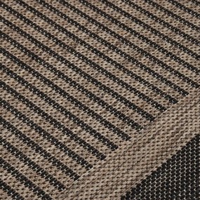 sötétbarna lapos szövésű kültéri szőnyeg 80 x 250 cm