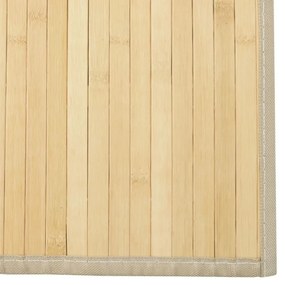 négyszögletű világos természetes bambusz szőnyeg 100 x 1000 cm