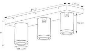 Lucide 09930/15/31 - LED Dimmelhető spotlámpa TAYLOR 3xGU10/5W/230V IP44