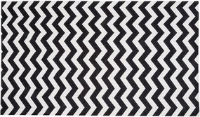 Optical Black White fokozottan ellenálló konyhai szőnyeg, 60 x 240 cm - Webtappeti