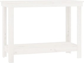 vidaXL fehér tömör fenyőfa munkapad 110 x 50 x 80 cm