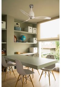 FARO 32020 - Mennyezeti ventilátor MINI ETERFAN fehér/átlátszó á. 128 cm + távirányító