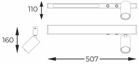 Zuma Line W230757202 - MANNARI LED spotlámpa 1xGU10/5W/230V + LED/8W