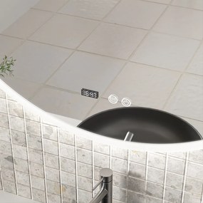 Erga Deam, kerek LED-es tükör 100cm, 3 színű fény, első világítás, páramentes fűtőbetét, ERG-V01-Deam-1010-CL