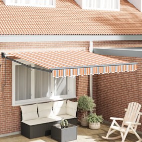 Automatikus Behúzható Napellenző Tarka Csík 350x250 cm