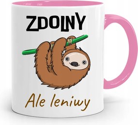 Rózsaszín Vicces Bögre Vicces Tehetséges De Lusta fényképes nyomtatással