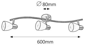 Rabalux 6308 - Spotlámpa SOMA 3xE14/40W/230V
