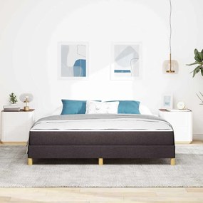 Boxrugós ágy Barna 180 x 200 cm Textil és mérnöki fa