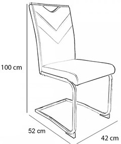 Nikol 4+1 étkező garnitúra barna