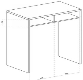 Fésülködő asztal Claudi 18 (artisan tölgy). Akció -16%. 1055503