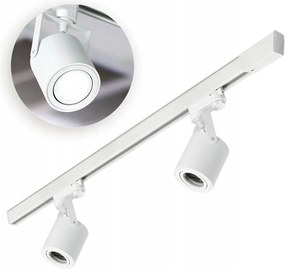 Sín szett Fehér 3 fázisú 2x Reflektor GU10 Sín 1m Szett