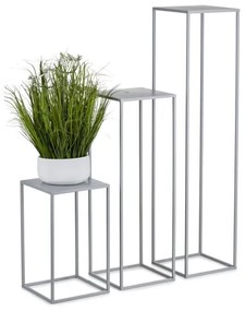 Virágállvány 40x24 cm szürke