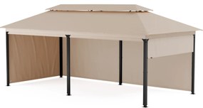Grandezza Cortina kerti pavilon 3x6 m, időjárásálló, porfestett, oldalsó redőnyök