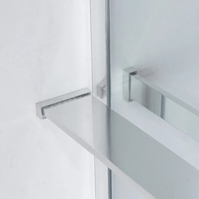 Stuxi Milano Kombi Plus 1 Walk-in zuhanyfal, 70x80 cm, 8 mm vastag vízlepergető biztonsági üveggel, polccal és törölközőtartóval