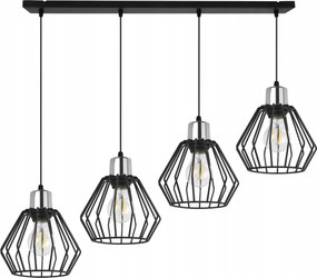 Mennyezeti Lámpa Lógó Csillár Díszléc Fekete Dupla Konyha Nappali