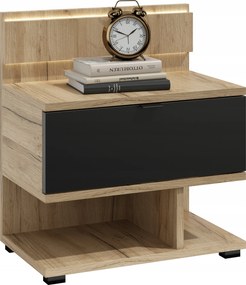 LED-es éjjeliszekrény éjjeli asztal n6 craft arany mix