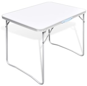 vidaXL Összecsukható kemping asztal fém keret 80 x 60 cm-es