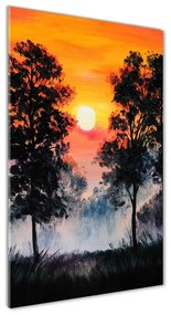 Üvegfotó Sunset erdő osv-68195364