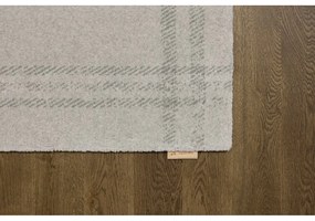 Krémszínű gyapjú szőnyeg 160x240 cm Calisia M Grid Rim – Agnella