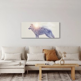 Kép - Vad tájakat tükröző sarkvidéki farkas (120x50 cm)