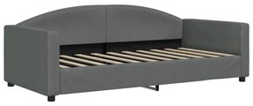 sötétszürke szövet heverő matraccal 90 x 190 cm