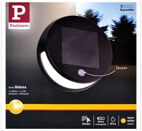 Paulmann 94265 - LED/3W IP44 Kültéri napelemes lámpa érzékelővel HELENA 3,7V