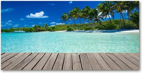 Fotó üvegkép Trópusi tengerpart 140x70