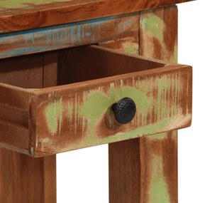 tömör újrahasznosított fa tálalóasztal 110x30x76 cm
