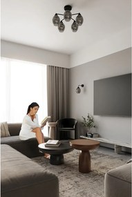 Fekete fali lámpa ø 25 cm Garten – Sollux