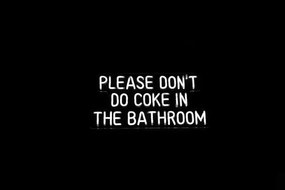 Illusztráció Please Do Not Do Coke in the Bathroom, Del Mundo Imagery