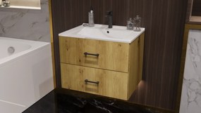 NOEL fürdőszoba szekrény + mosdóval 60 cm artisan tölgy színben